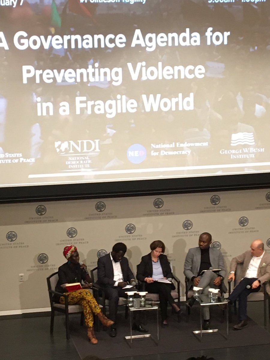 david_w_yang's tweet photo. .@USIP hosts youth leaders from Africa to discuss #democracy and youth participation as tools of preventing violence in fragile countries such as #SouthSudan. #PoliticsofFragility #SDG16 https://t.co/Cvw9OrrNib