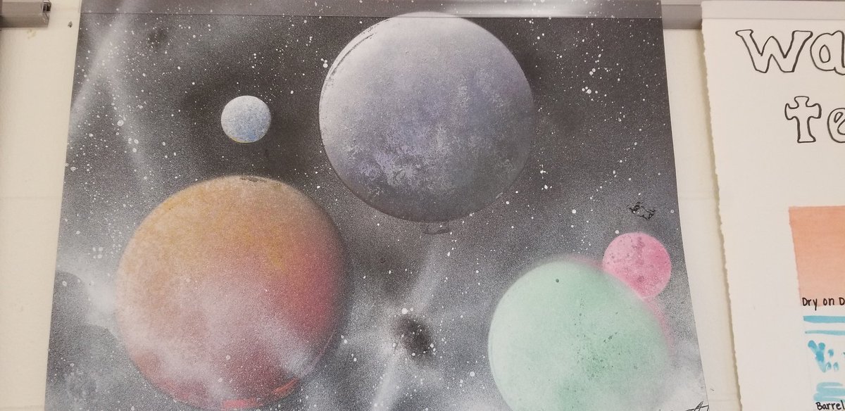 art club workshop using spray paint....thank you fritz for letting us use the shop.