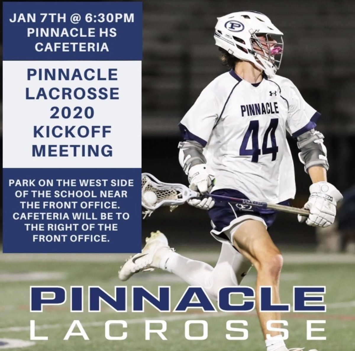 Spring 2020 Kick-off Meeting - Parents and players please join us for the Spring Kick-off Meeting TONIGHT at 6:30pm - Pinnacle HS Cafeteria.