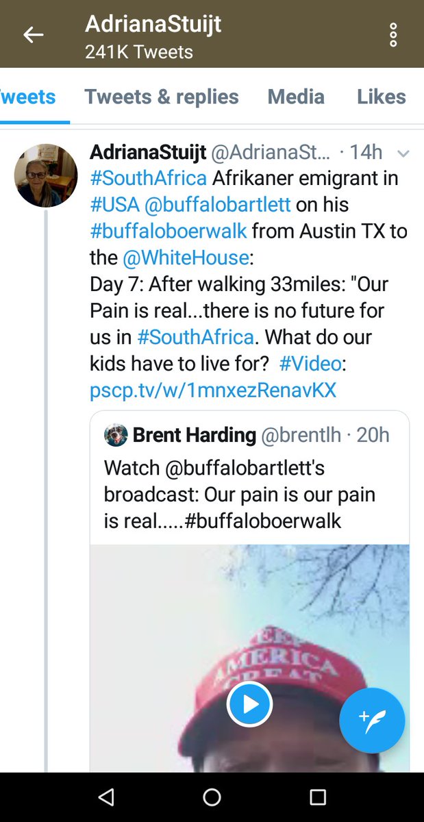 Jason Bartlett ran a gofundme to raise funds for his protest walk from Texas to the White House to highlight the FALSE racist narrative here in SA: "White Genocide" (Farm Murders). Far, far more Black people & POC are killed on average than farmers due to crime but okay. 