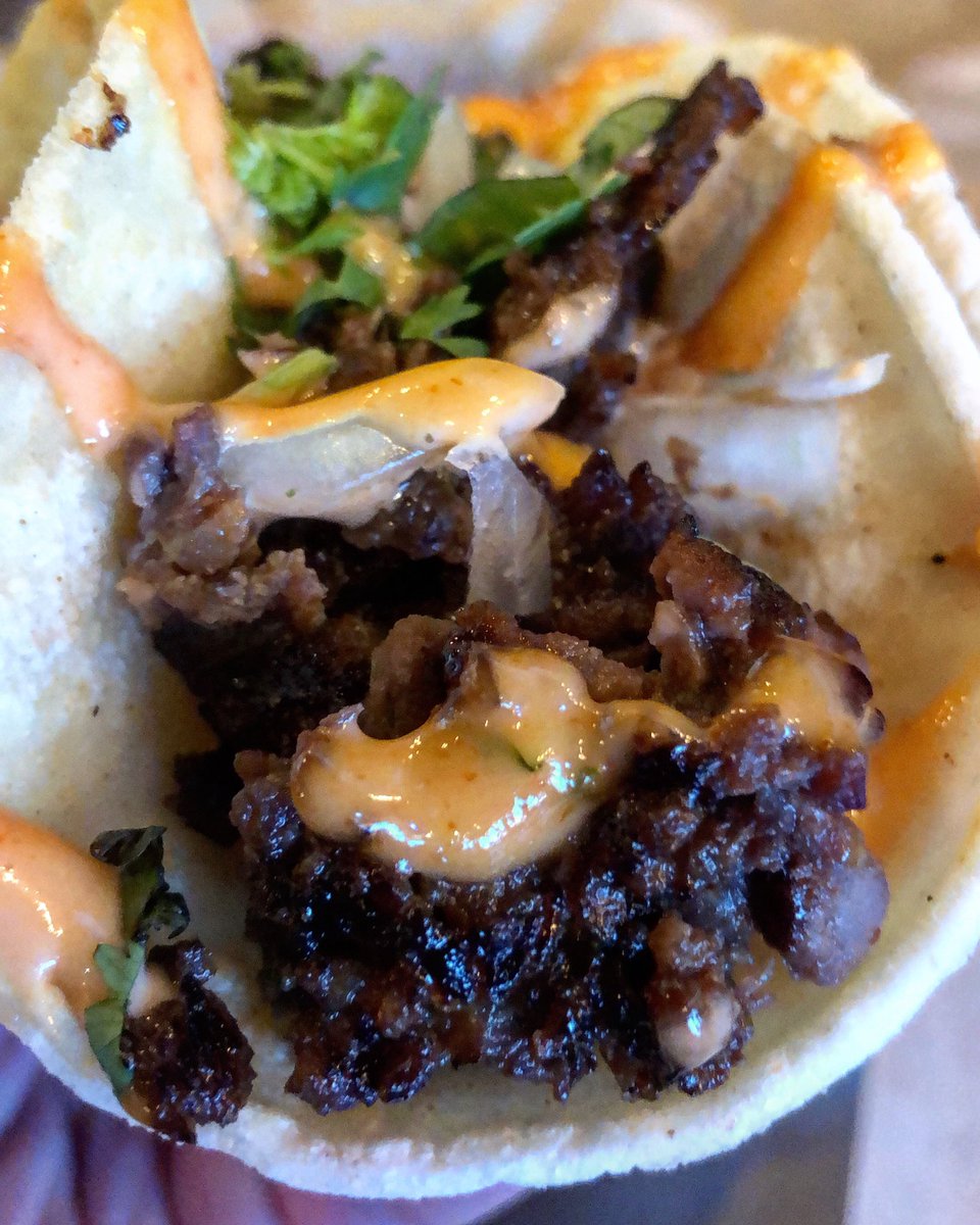 la_burger's tweet photo. We make amazing tacos too!  Our bulgogi (sweet ribeye) tacos. 🌮🔥 Other meat options include pork, chicken and spicy veggie. 🌶 #LABurger https://t.co/8yv7lQVfD0