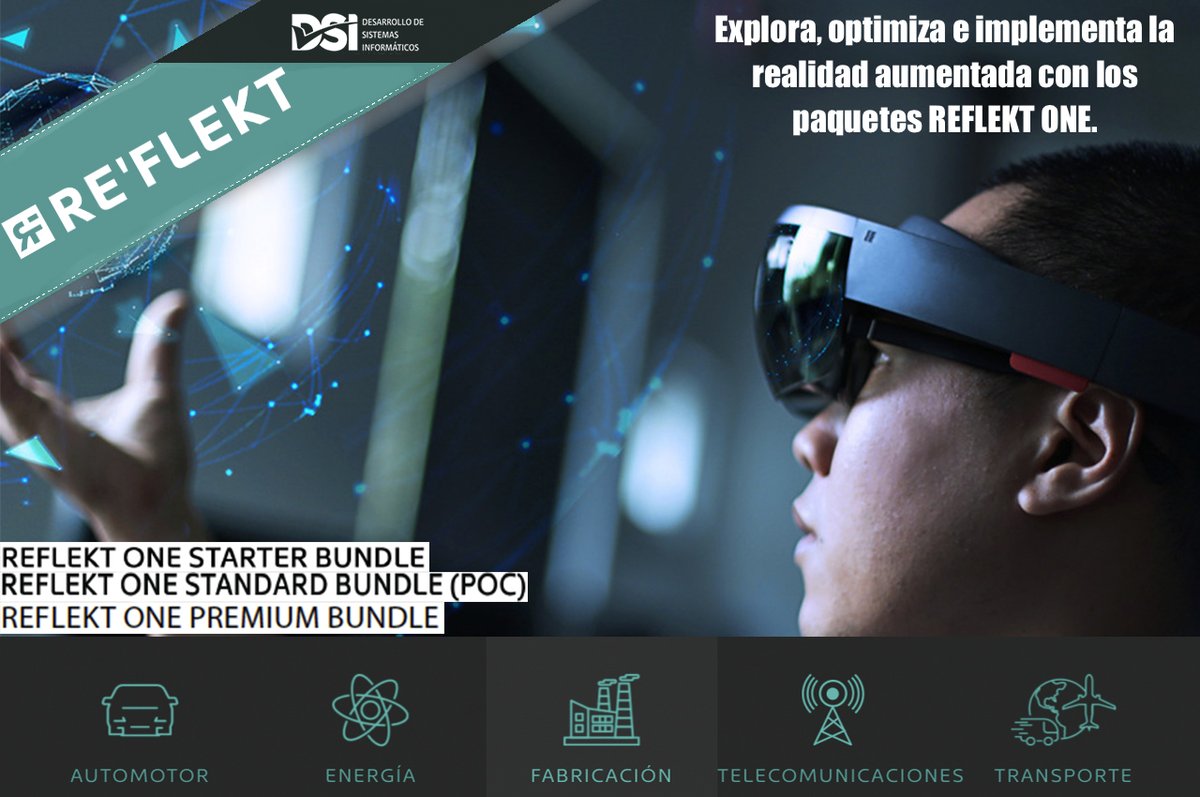 DSI_SAdeCV's tweet image. #Explore, #optimice e #implemente la #realidadaumentada con los nuevos paquetes #REFLEKTONE
Elija la opción que se adapte a las necesidades de su #negocio con #REFLEKT. 

COTIZA TU LICENCIA AHORA: #DSI
@gcaro_dsi