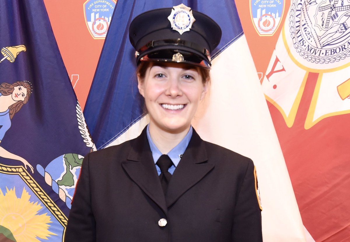 FDNY's tweet photo. My instructors were very passionate about this job and they made me so excited to get out in the field and learn even more -FDNY Fire Protection Inspector Lauren Tyrrell. Read more: https://t.co/diKgbWaj41 https://t.co/fXkfMfVv4v