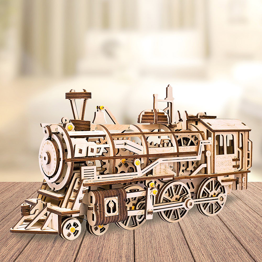 Build your own impressive, realistic homage to steam with our challenging 349-piece mechanical gears construction kit.

This amazing spring-powered locomotive has a massive saving of 80% - reduced from £49.99 to ONLY £9.99!!!!!
