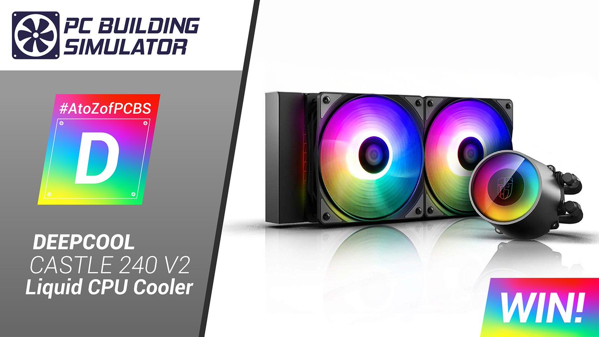 PCBuildingSim's tweet photo. Want the ultimate glow-up for 2020?

We’re giving you the chance to win a shiny @Deepcoolglobal Castle 240 RGB V2 240mm Liquid CPU Cooler &amp; a copy of PC Building Sim! #AtoZofPCBS

Open worldwide! For more details, click here: https://t.co/1BOTkuOYJJ https://t.co/GljQqgRCA7