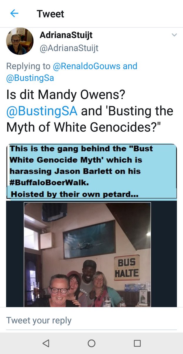 NOTE who RT's Adriana. TX Justus. NOTE who Renaldo takes issue with: Busting The Myth of White Genocide.NOTE whose supporting Renaldo. Adriana.NOTE that Adriana also has an agenda to tarnish Madiba's legacy.When a racist asks you to prove they're a racist...Nod & Smile.