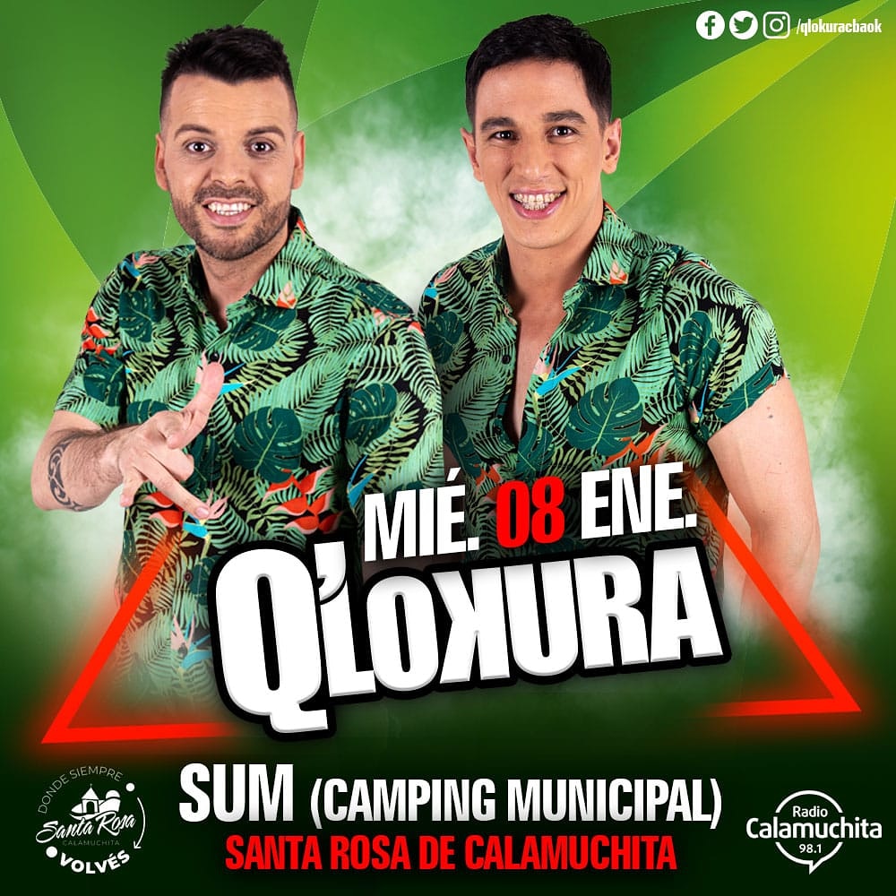qlokuracbaok's tweet photo. ¡Mañana Q'Lokura en #StaRosaDeCalamuchita !

¿Nos vemos? 

#Qlk 👉🤪 https://t.co/2jmcVlyvGO