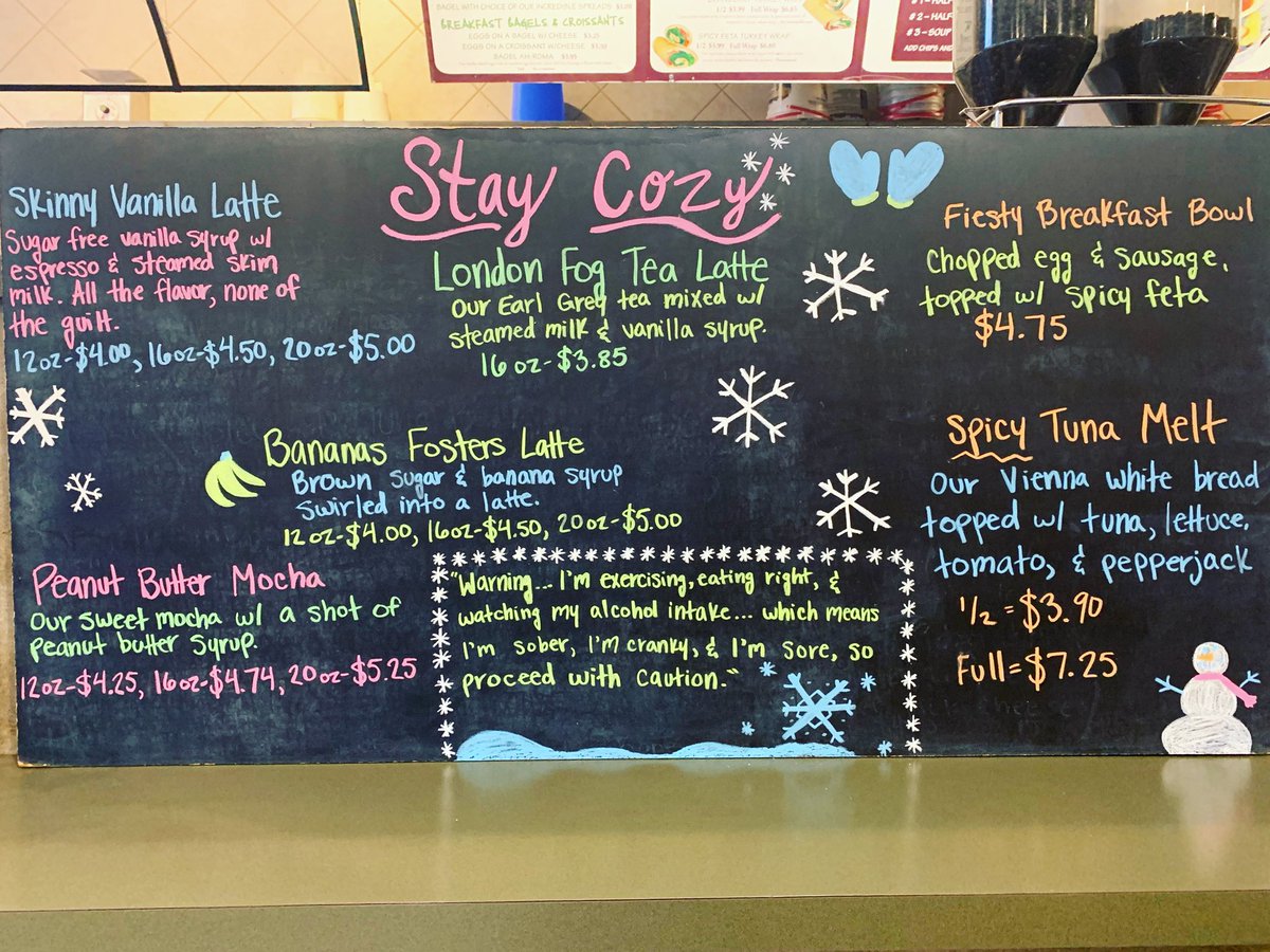 Perfect way to kick of the new year! Check out the new special board downtown☃️☕️