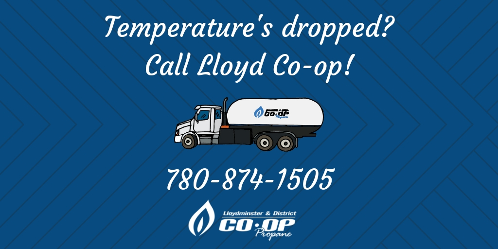 LloydCoop's tweet photo. Brrr... it's cold out! Call or click to order your propane top up! https://t.co/ZhiueHlsMP Lloyd Co-op is here to keep you warm all winter long. #yllcoop #cooppropane https://t.co/2yBS4gCvdf