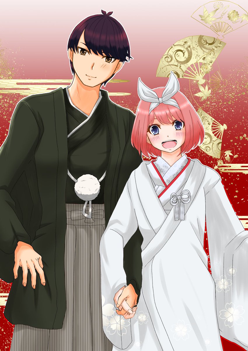 虚無ゆりか またもや原稿 Twitterissa 明けましておめでとうございます ウェディングドレスもいいけど白無垢姿も尊いと思うんです風四 五等分の花嫁 中野四葉 上杉風太郎 風四