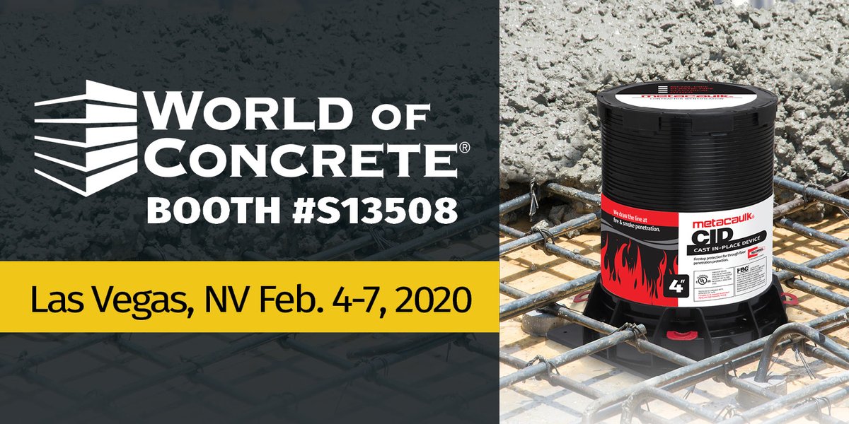 RectorSeal's tweet image. Stop by and visit us at @WorldofConcrete this year! #WOC2020 #FirestopSolutions #Construction