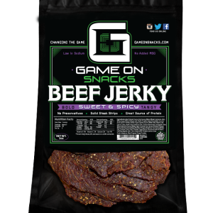 We got your Sweet and Spice in one protein packed snack!

Try our Sweet &amp; Spicy Beef Jerky today!

GameOnSnacks.com
