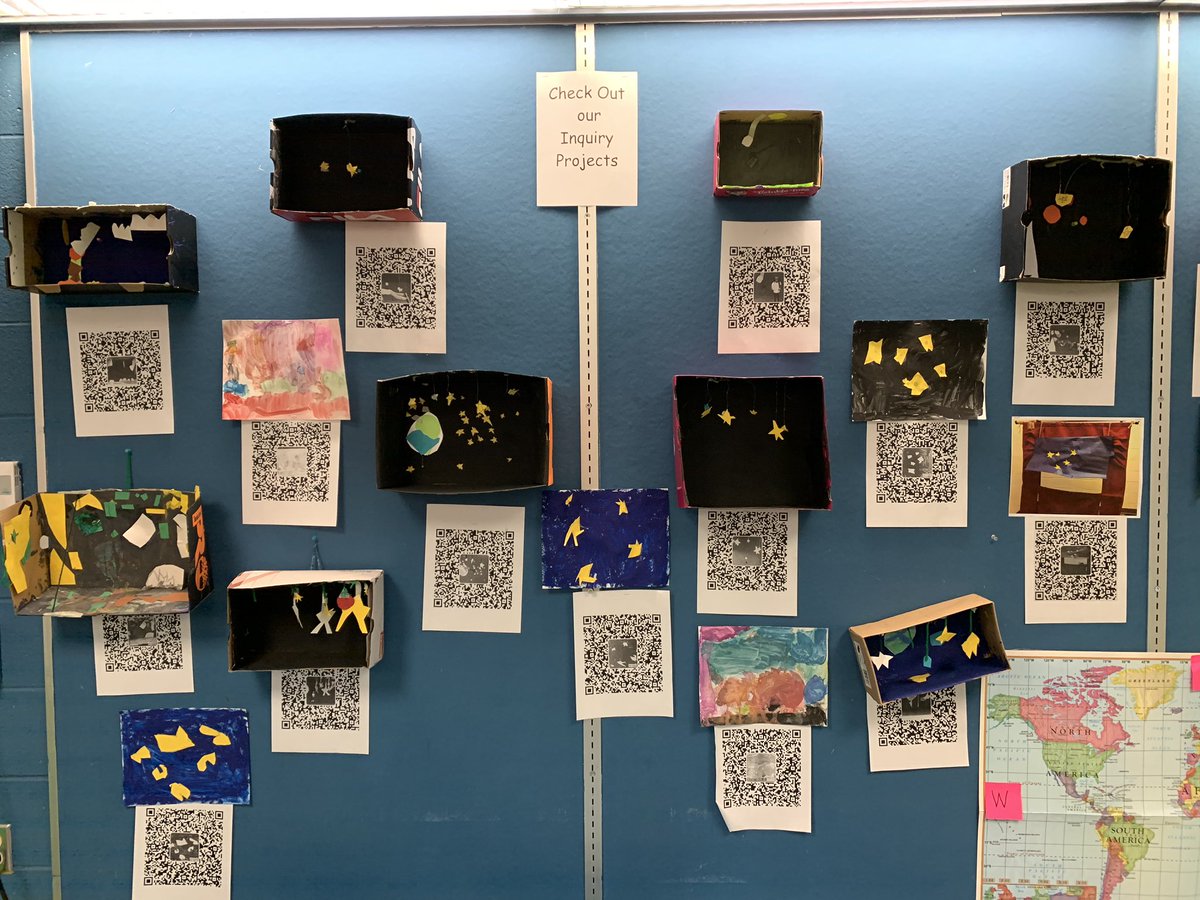 MrSheskeyReads's tweet photo. I used to make dioramas for book reports in elem. school. Seeing these #InquiryProjects brought back memories, then I scanned the QR code. #woah https://t.co/rWd9jBlQTr   @gravenkamper @DoInkTweets @Kdmiller4 https://t.co/o8oCDNLLAL