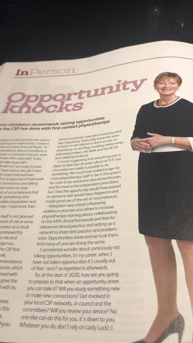 rachael_machin's tweet photo. Thanks for this @KMiddletonCSP - just when I needed motivation and support. Launching my own private practice this week. This article makes great reading #progresspointstafford #charteredphysio https://t.co/qqHNB8Zxcs