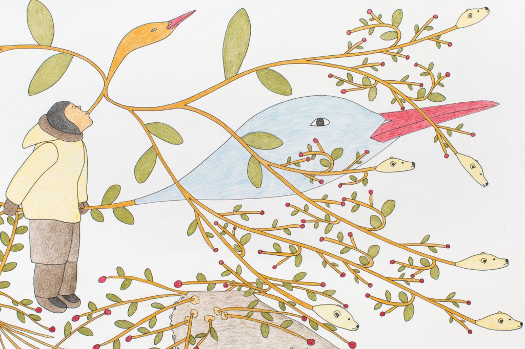 See the dynamic prints by one of Cape Dorset's finest printmakers. papirmass.com/qavavau-manumi…