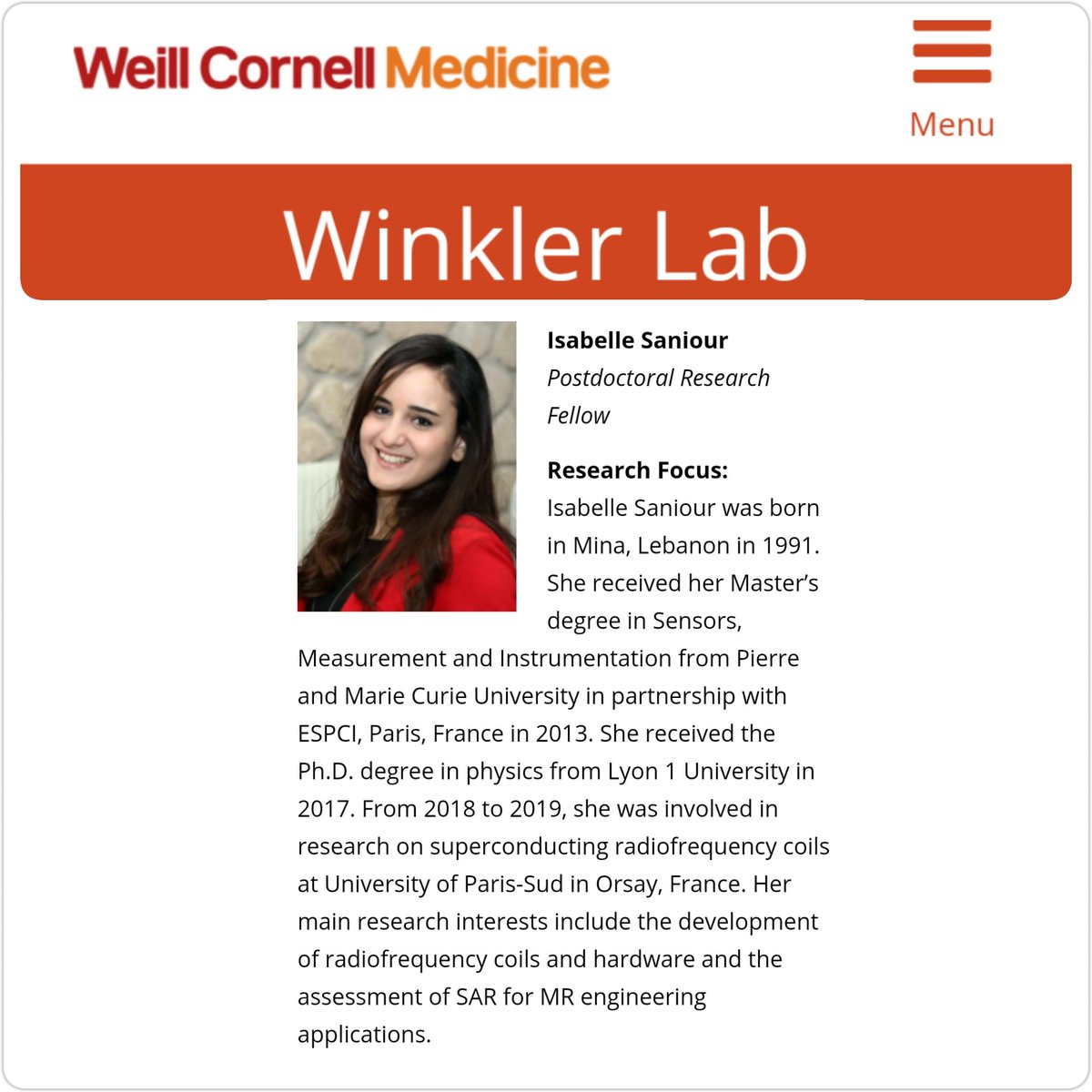 WinklerLabs's tweet photo. So excited to welcome my second postdoc Isabelle to @WeillCornellRad next week!
#ladiesinscience https://t.co/AarwK4Qi1G