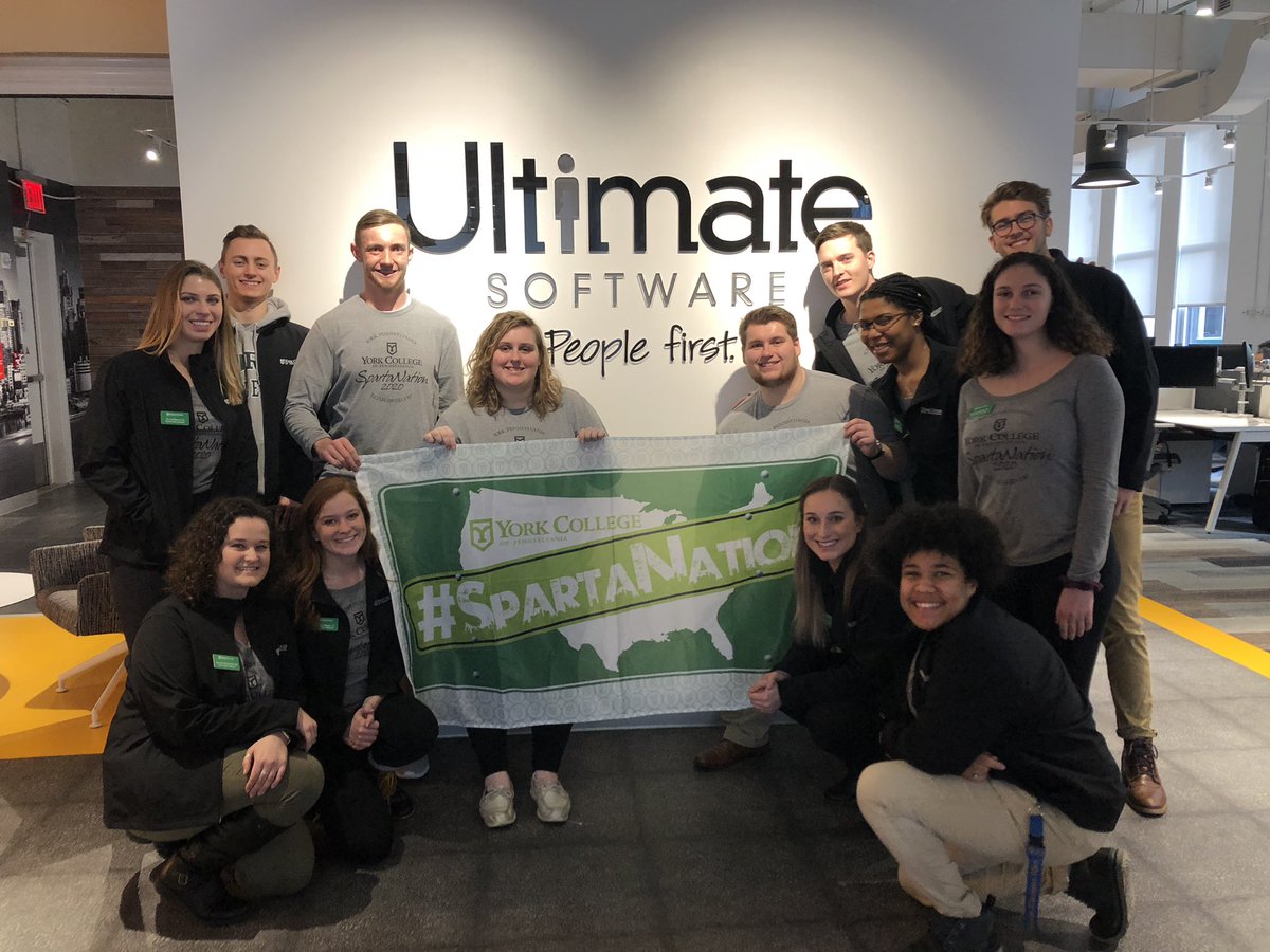 YCPAlumni's tweet image. Great #SpartaNation #YCPRoadCrew site visit with @katie_spadaro at @PeopleDoc_Inc. Go Spartans!