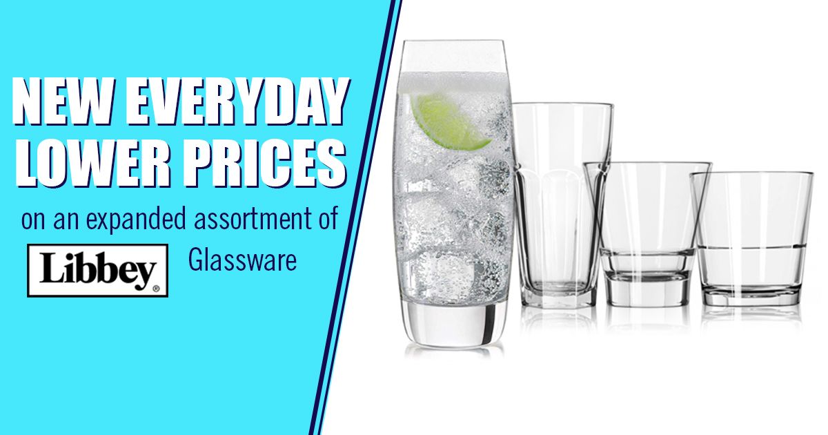 Shop our Expanded Selection of Libbey Glassware featuring New Everyday Lower Prices! → Equippers.com/libbey