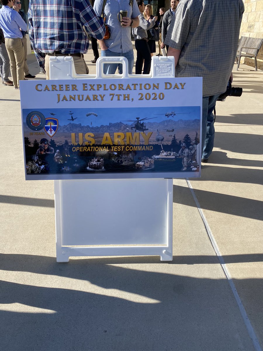 afcstem's tweet photo. Where is @armyfutures #STEM Outreach &amp; Engagement today? TAMU Central &amp; OTC Career Exploration Day... looking for the right talent for our #Summer2020 Internships https://t.co/z9TQ8TRdWA