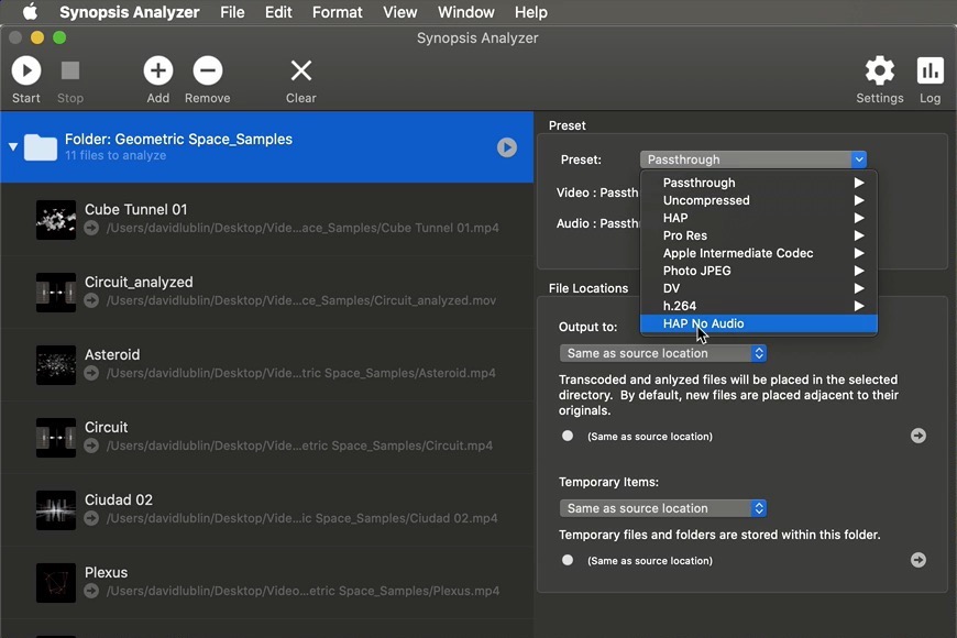 HapVideo's tweet photo. In addition to snazzy machine learning analysis, the @_synopsis_ Analzyer tool is a powerful new free app for transcoding movies to @HapVideo and other codecs on the Mac ;)
https://t.co/QLidzdvLQR https://t.co/EI6LmQOAzx