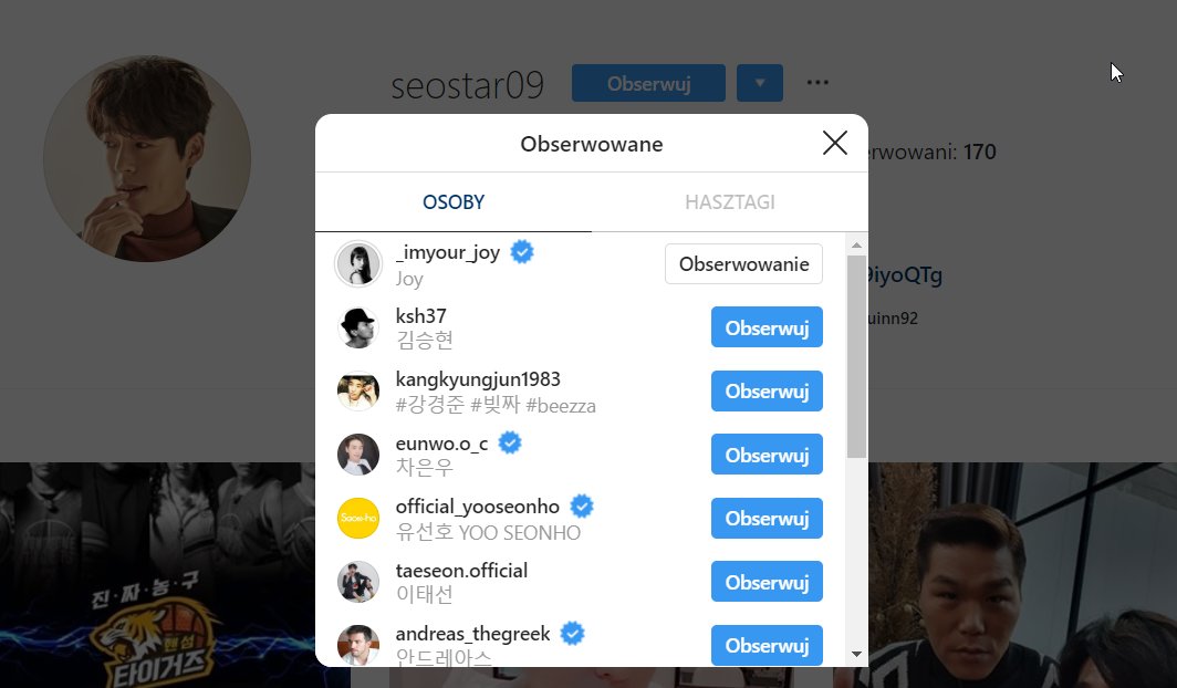 82. Seo Jiseok (actor) followed Joy on ig