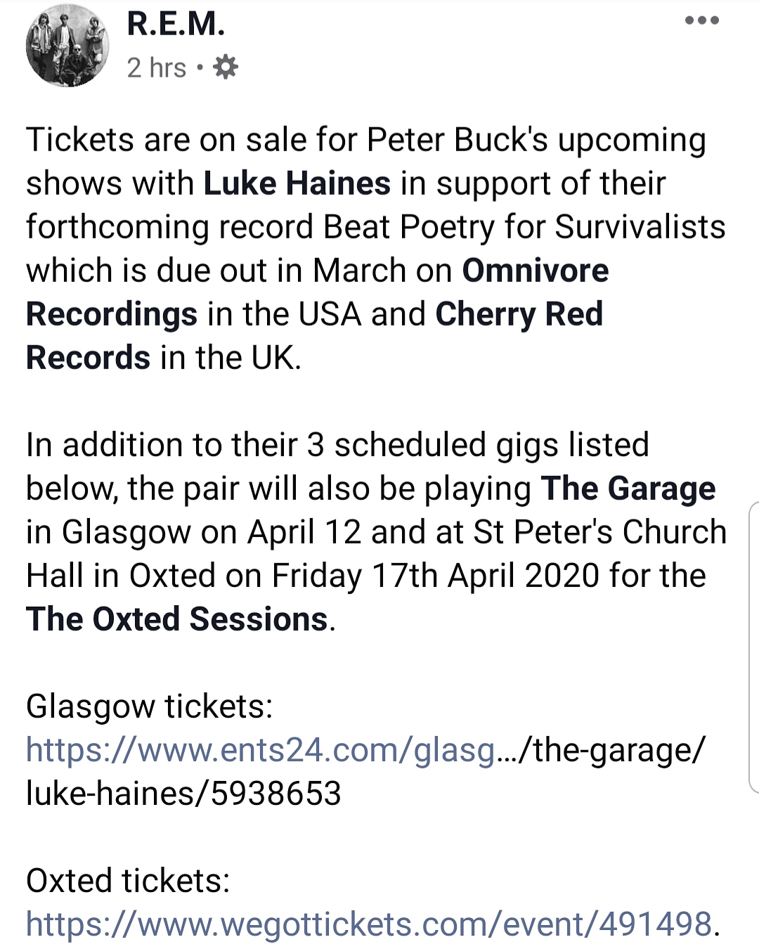 The Oxted Sessions on Twitter "Oxted Sessions getting a shout out from