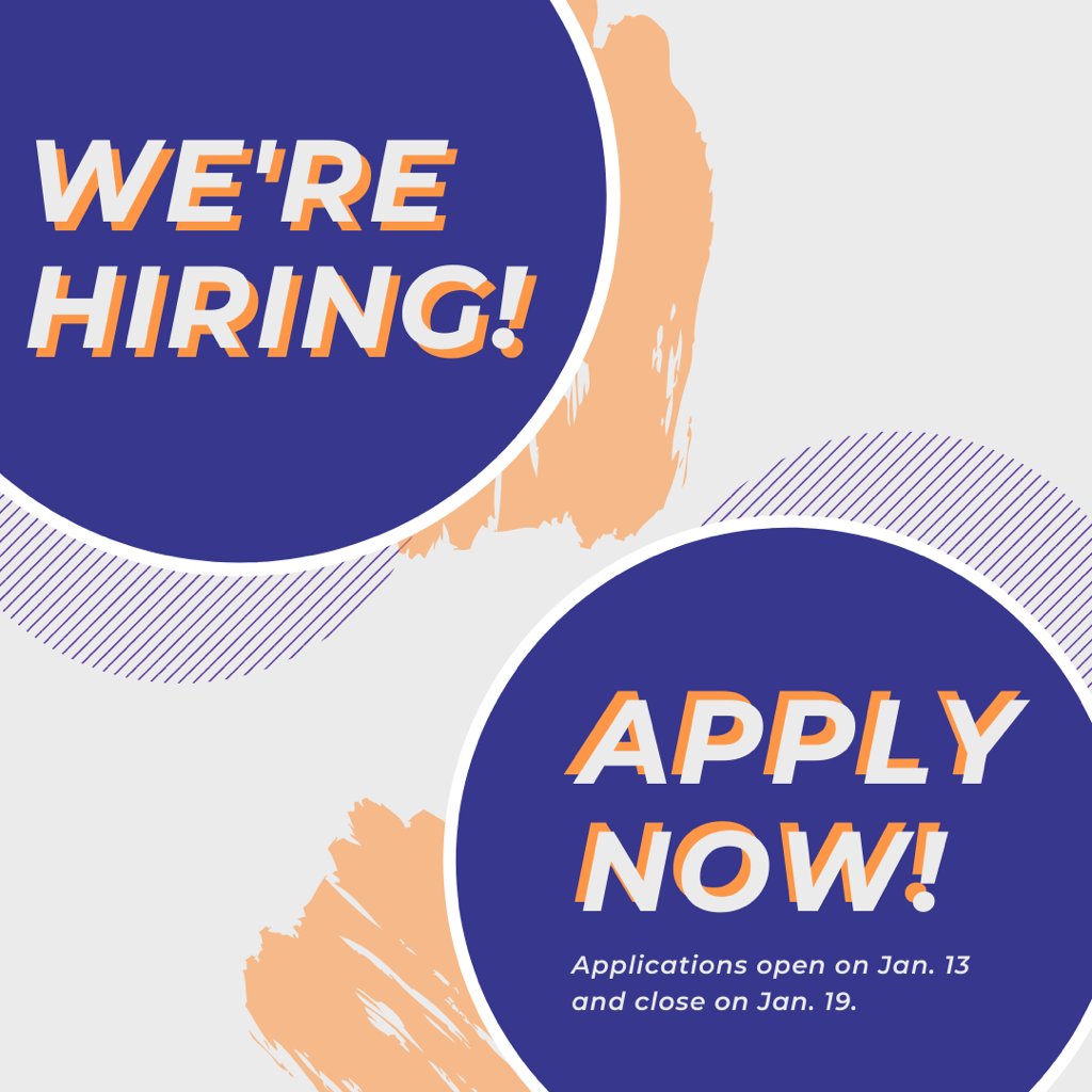 AlphaPRoduction's tweet photo. The new year calls for new hires! Starting Jan. 13, applications will be open to bring in some more talent! Feel free to DM us for more details! Link’s in our bio 🤩 https://t.co/wAWtYmDLO8