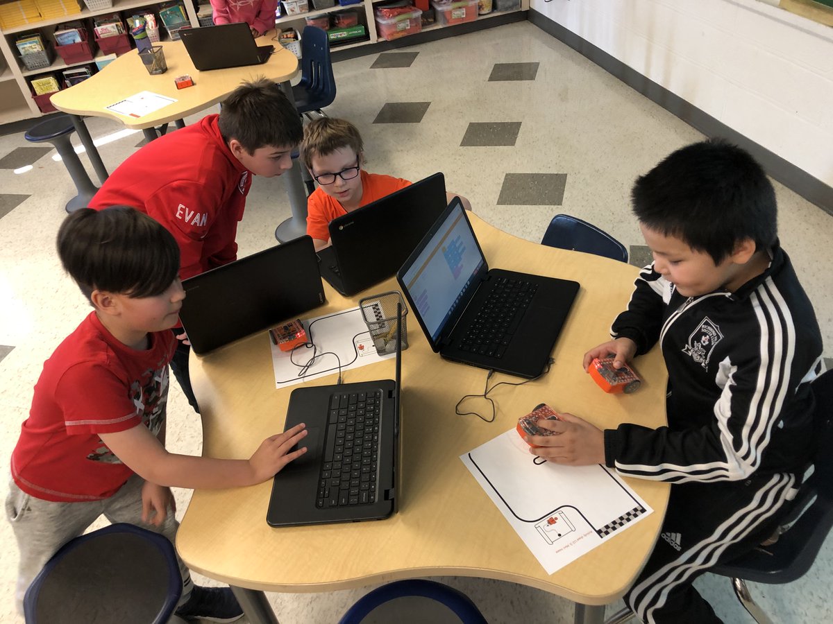 stmarysyorkton's tweet image. The Grade 3/4 Classroom using measurement and collaboration to get our
@MeetEdison robots through the maze! #cancode #saskcode #edscratch
