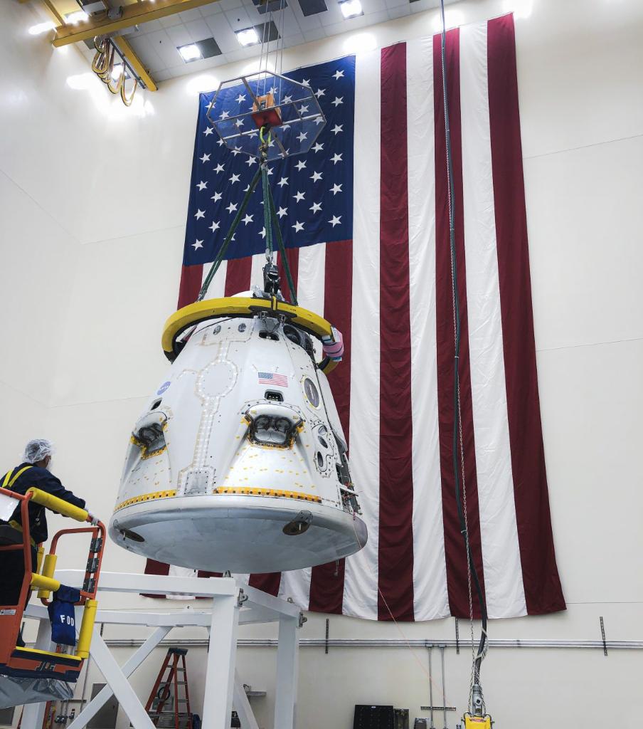 NASAKennedy's tweet photo. .@NASA and @SpaceX are targeting no earlier than Jan. 18, for an In-Flight Abort Test of the #CrewDragon spacecraft. 🐉 

The demonstration is one of the final major tests for Dragon before astronauts will fly aboard the spacecraft to the @Space_Station: https://t.co/bcnAKwu6G7 https://t.co/EHRb1SHK7J
