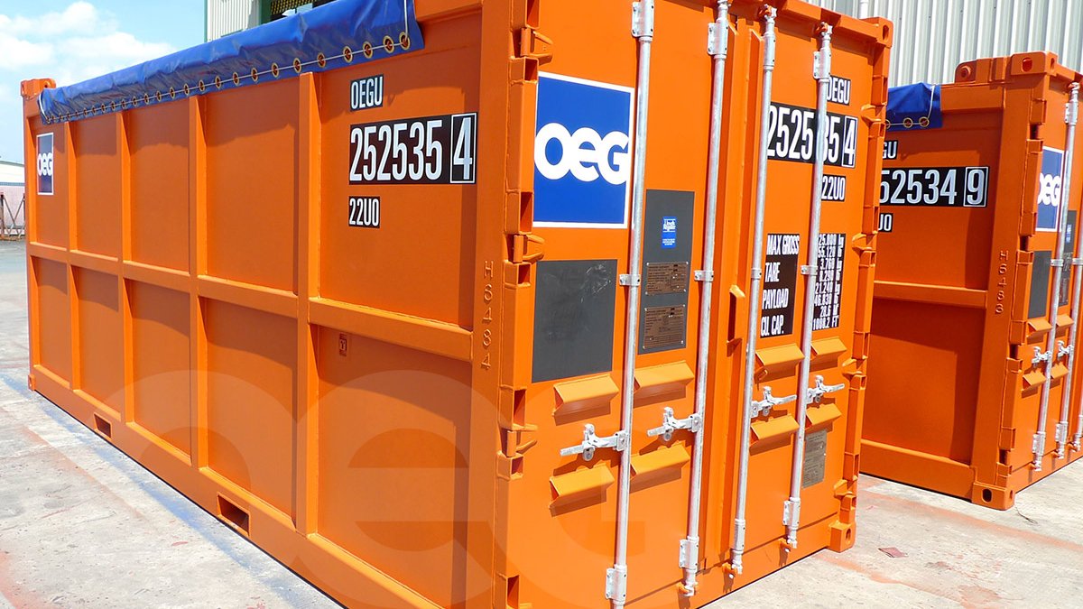 OEG_EnergyGroup's tweet photo. Open Top Containers are available for sale &amp; rental from OEG's network of global bases. Options available:- 
👍 Removable Rails
👍 Hi-Cube 
👍 Heavy Lift
E: sales@oegoffshore.com for a competitive rental quotation or about a bespoke solution.  
#dnv271 #iso10855 #offshore #ccu https://t.co/kdB0Os4ol4