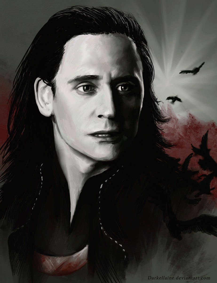 Darkellaine's tweet photo. Raven King 
#Loki 
#artistsontwitter https://t.co/TFhQIwU4o9
