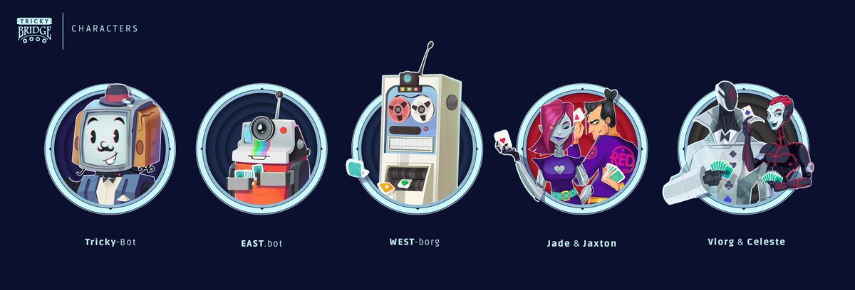 TrickyBridge's tweet image. Some of the first characters you meet in the game.

#bridge #contractbridge #bridgegame #duplicatebridge #playbridge #keepbridgealive
