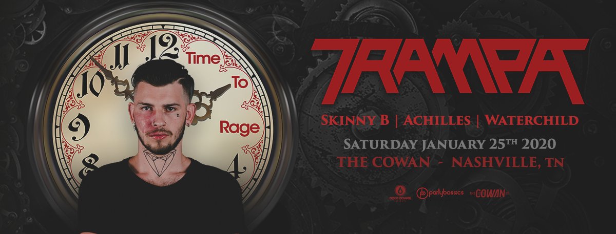 Fresh announce! <a href="/TrampaMusic/">Trampa</a> is coming to destroy Nashville on Saturday 1/25 at <a href="/TheCowanNash/">The Cowan</a>!  
 Tickets are on sale now! The 1st 50 tickets are $10! 
 Tix: hive.co/l/trampa0125 #itstimetorage
