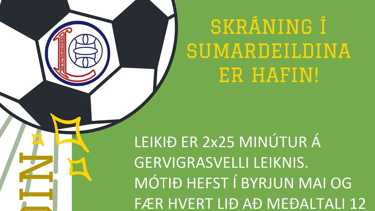 gulldeildin's tweet photo. Skráning í sumardeild 2020 er hafin ! 
#Fótbolti #fotboltinet #utandeild #áhugamannabolti #FótboltiÍsland #7mannabolti #Gulldeildin https://t.co/g5YtaWzNUS