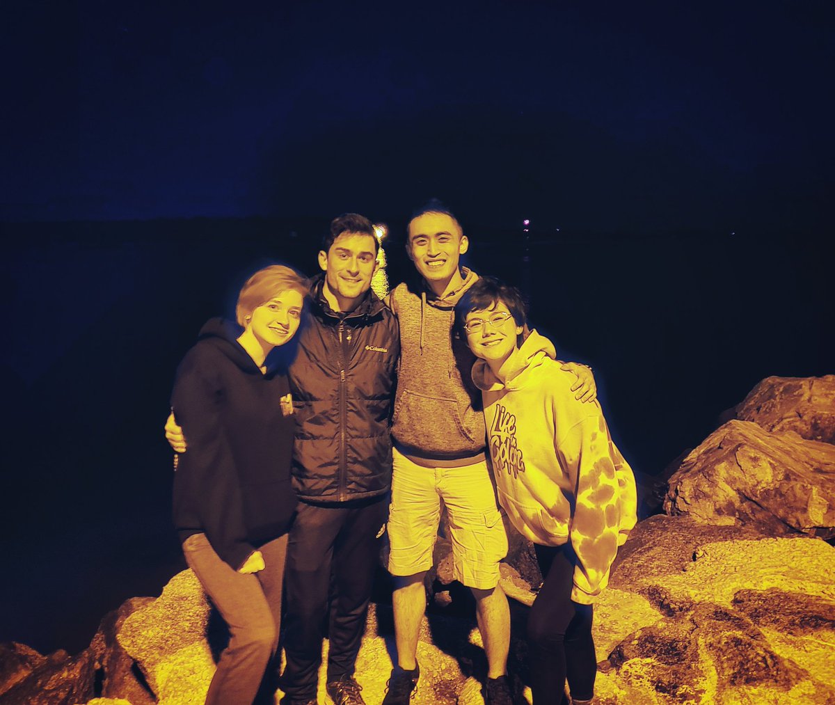 AiaaTech's tweet photo. This is what life and #aiaa is all about! Watched the rocket launch with fellow members, making memories! #moraleboost #scitech2020 #rocketlaunch #iitengineering #spacex #falcon9 https://t.co/x93FXKc2TA