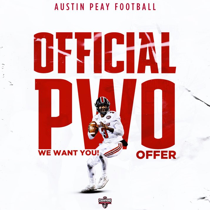 collinironside2's tweet photo. Thankful to have received a PWO from Austin Peay State University! @eddy_morrissey https://t.co/4hxVh1PfKx