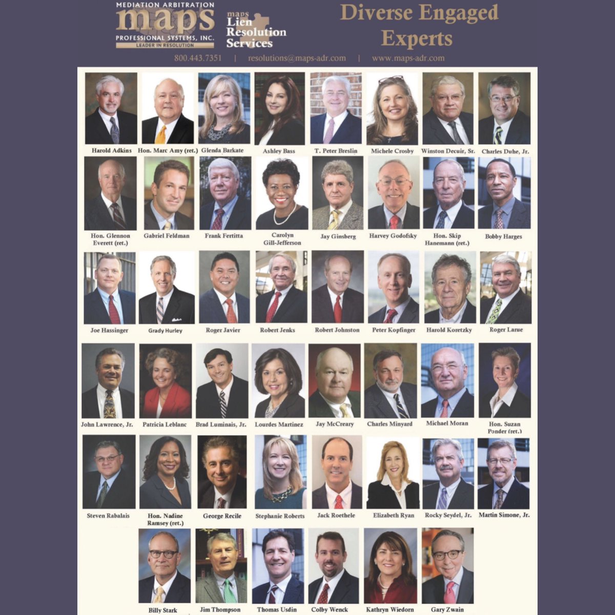 mapsMediation's tweet photo. Check out our panel of diverse, engaged experts!
#mapsmediation #mediation #arbitration #resolution #leadersinresolution #lienresolution https://t.co/BlWIwyuYwf