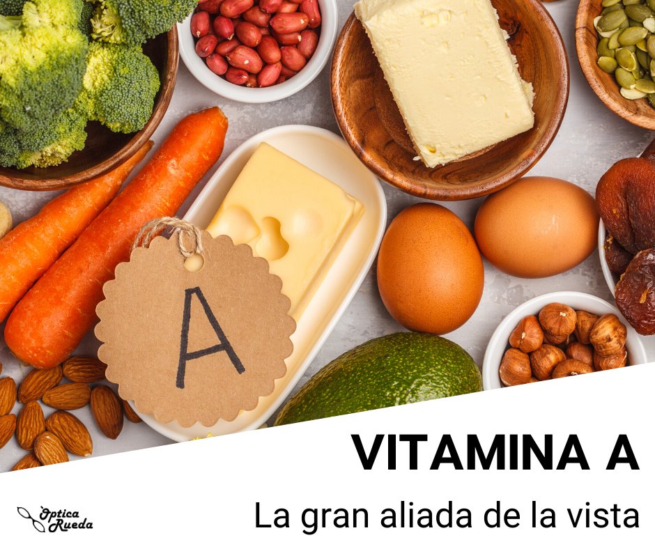 OPTICARUEDA's tweet photo. 👁Sabies que la Vitamina A és imprescindible per a la vista?
📌Frena l'aparició de la degeneració macular.
📌Frena l'aparició de les cataractes.
📌Evita infeccions oculars com la conjuntivitis.

#opticarueda #salutvisual #vitaminaA #cuidalavista https://t.co/SQAoe8Kv6z