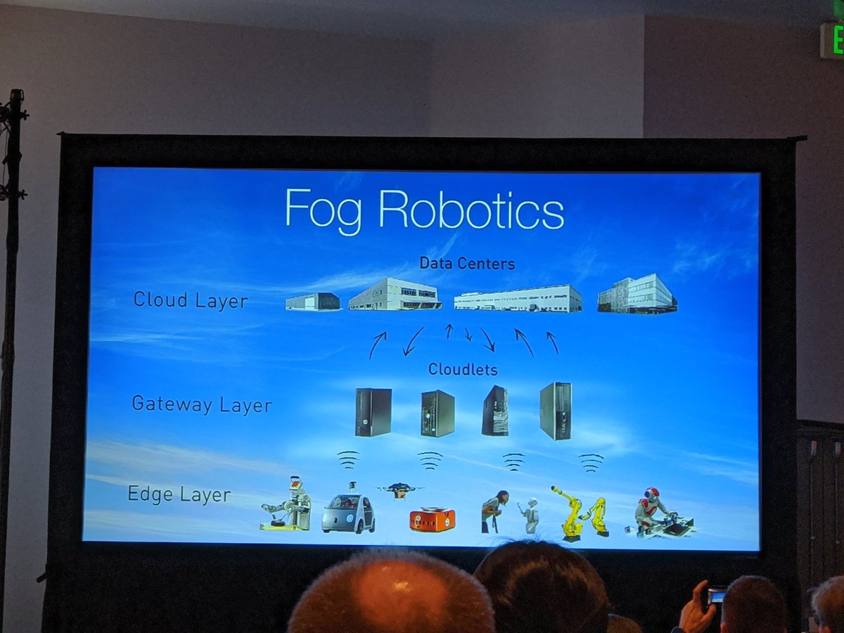 xoriley's tweet photo. @CES listening to Dr Ken Goldberg and he just introduced the term 'Fog Robotics'. https://t.co/yyndbGY3Ws