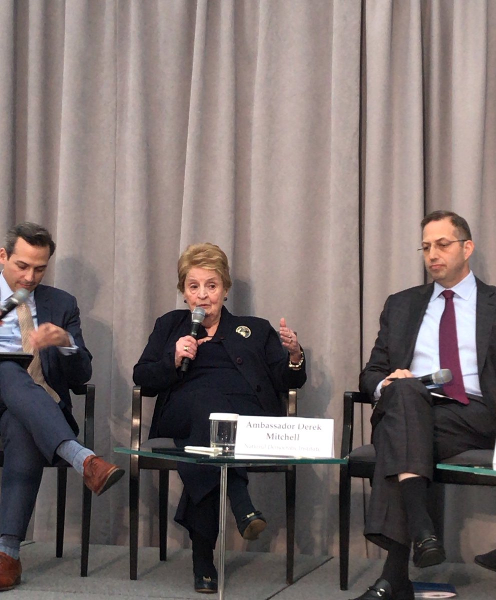 jozemrpelayo's tweet photo. “Democracy is not a spectator sport.” Secretary @madeleine at @USIP #PoliticsofFragility https://t.co/gHkJHM2v7C
