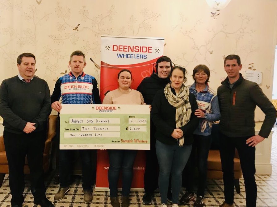 Delighted to hand the proceeds of our recent New Year’s Eve cycle to the Aspect Autism Centre Kilkenny 👏🚴‍♂️🚴🏼‍♀️...