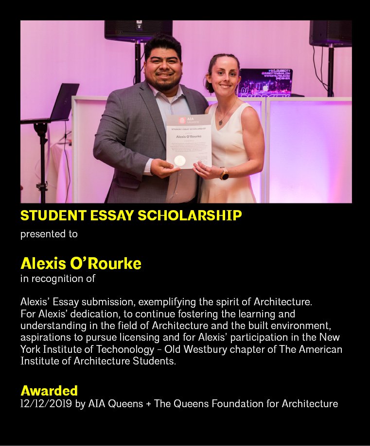 aiaqueens's tweet photo. Recap from 2019 Holiday Party Awards Ceremony:

Essay Scholarship Award Recipients, awarded by @aiaqueens and @qfarch

Alexis O'Rourke from @NYITArchitect  @AIASorg

Kauser Dahegamia from @CityCollegeNY @AIAS_CCNY

Evana Said from @CityCollegeNY @AIAS_CCNY

#AIAQueens #QFarch https://t.co/jrhwF0X2t0