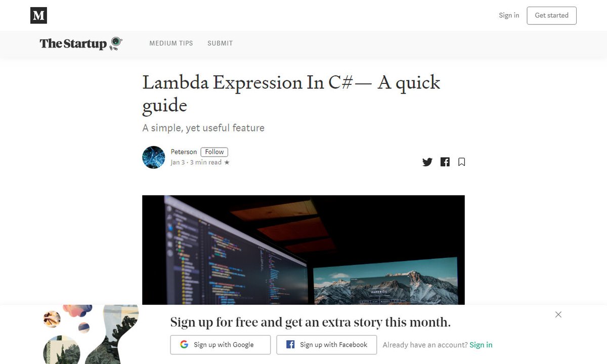 Devcide1's tweet image. Lambda Expression — A quick guide
#funcint #writeline #method #sq #select #development
via @medium
☛ amp.gs/D7Ao