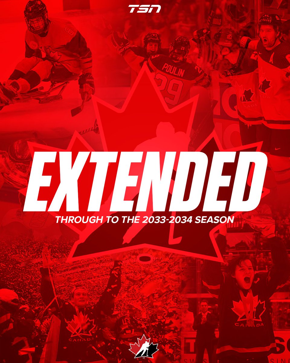 TSN_Sports's tweet photo. TSN, RDS, and Hockey Canada today announced a long-term media rights agreement that extends through the 2033-34 season, continuing our long-standing partnership that dates back to 1991.

MORE: https://t.co/sD6eRVOsbD https://t.co/CgOB3a1BUi