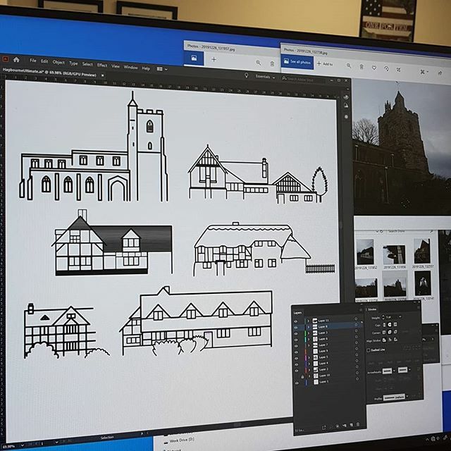 New personal project. "East Hagbourne - Ultimate Edition". I've spent a lot of the last year illustrating other people's houses, favourite places etc so it's about time my home village got some attention.

No idea how it's going to work yet. I just know … ift.tt/36JyRs8