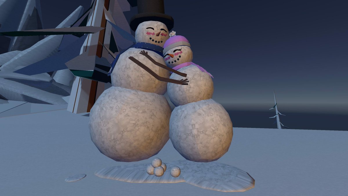 RRCreativeClub's tweet photo. Winners for the snowman challenge will be announced today! You can check out all the entries in the invention store by searching for #snowman! #recroom #recroomvr #vr #art #creative #build #ios #screens #makers #makerpen #makerpenclass #makerpenchallenge https://t.co/U8piwbykoW