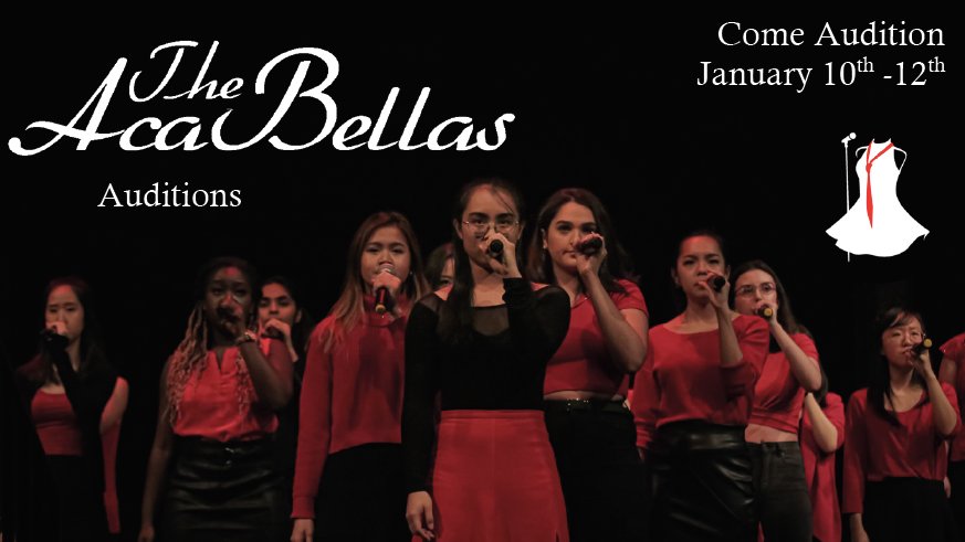 TheAcaBellas's tweet photo. 🤔🤔🤔DID YOU KNOW? 🤔🤔🤔

Bella's auditions are THIS WEEKEND! (Jan. 10 - 12) 🤩
If you've ever thought of being a Bella, NOW IS THE TIME! 😮

SIGN UP at https://t.co/BVV37SMZMm and choose an audition timeslot!
See y'all there! 😍
@UWaterloo @UWaterlooLife @yourWUSA @UWACC https://t.co/0Qd8b3ybb1