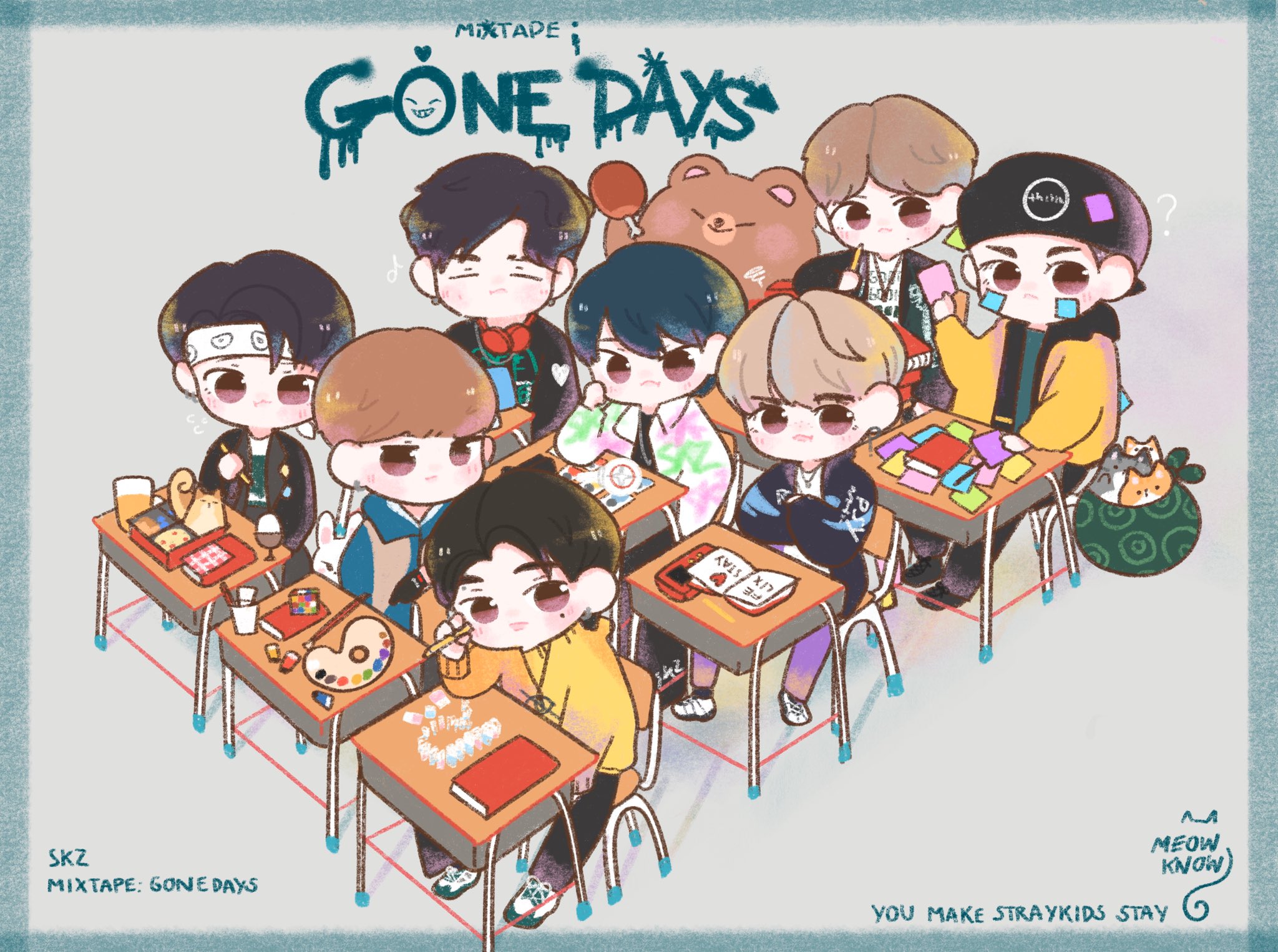 Stray kids игрушки рисунки