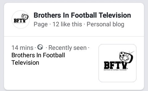 BIFTV_'s tweet photo. Please like the Brothers In Football Television page if you are in Facebook and a fan of football, finally getting the ball rolling 🙌🙌🙌🤝 https://t.co/g4ZqddOsgI