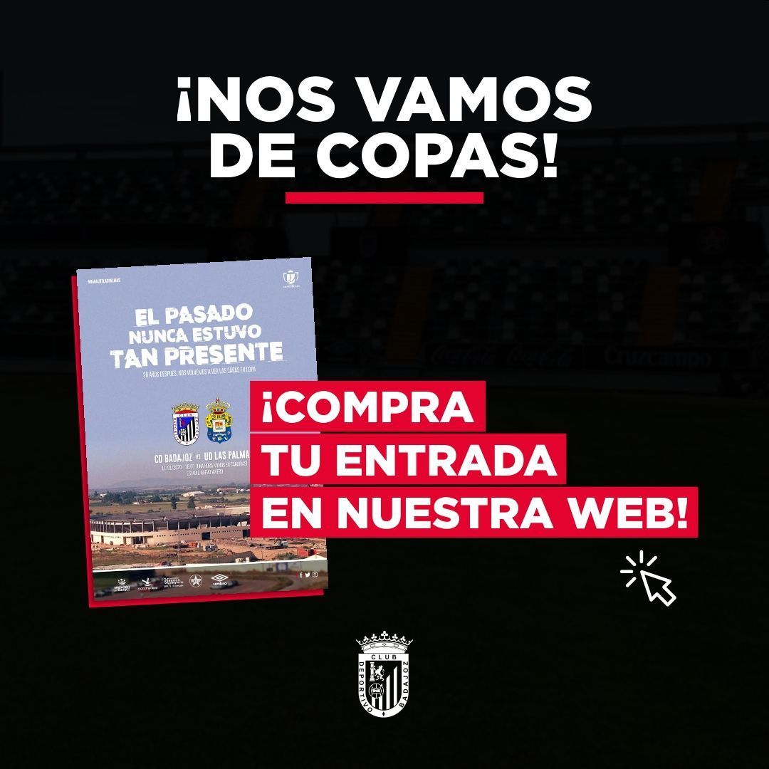 CDBadajoz's tweet photo. 🎫 Adquiere tu entrada para el sábado desde nuestra web 
▶️ https://t.co/tWXwh7mlQj

Y recuerda que si eres abonado, pagarás la mitad 😌 https://t.co/iNlMnqoDUa